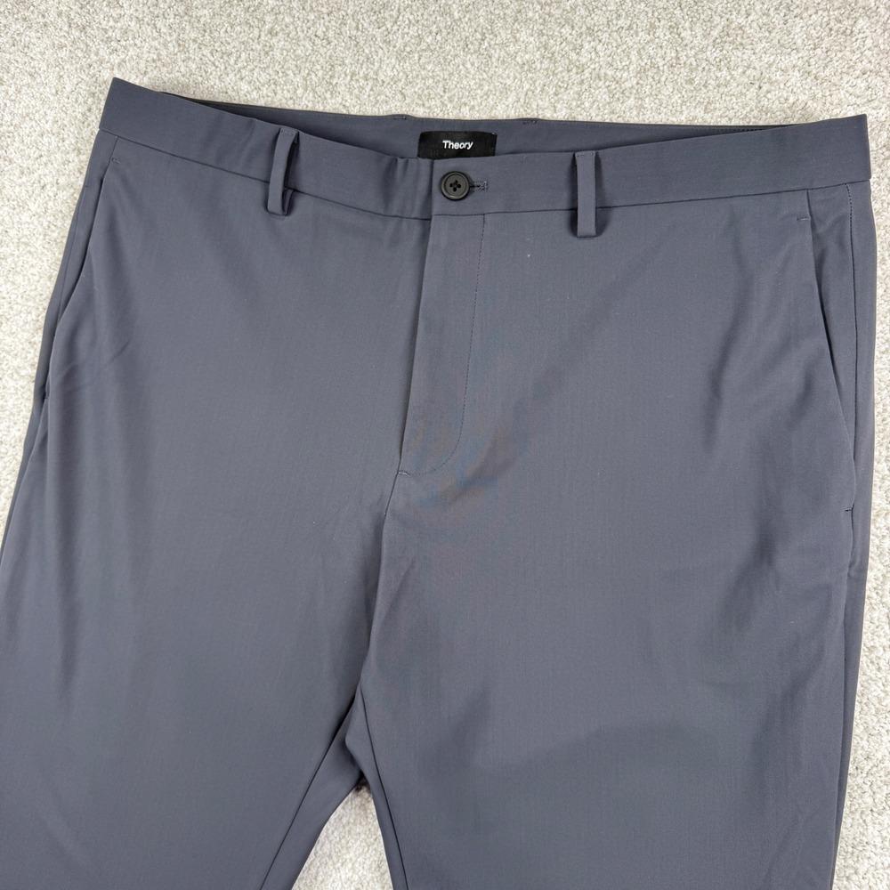 Theory Zaine SW Precision Ponte Pants Mens 36 Gray Slim Straight Trousers
